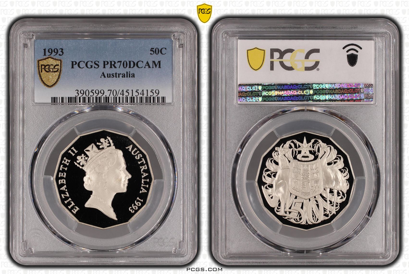Elizabeth II, Fifty Cent, 1993, PCGS PR 70DCAM