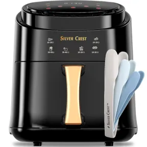 Silver Crest 8L Digital Air Fryer with Nesting Tongs Set White |