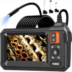 DAXIONGMAO ENDOSCOPE CAMERA WITH LIGHT, BORESCOPE CAMERA WITH 4.3" IPS SCREEN, 1080P HD WITH 8 LED LIGHTS, 16.4FT SEMI-RIGID CORD