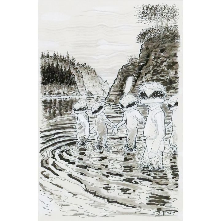 Rich Stevens 'A Place Between Parties' Painting, 2017