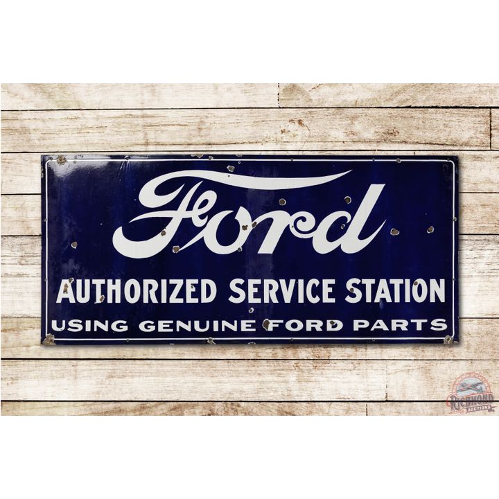 5' Ford Authorized Service Station Porcelain Sign