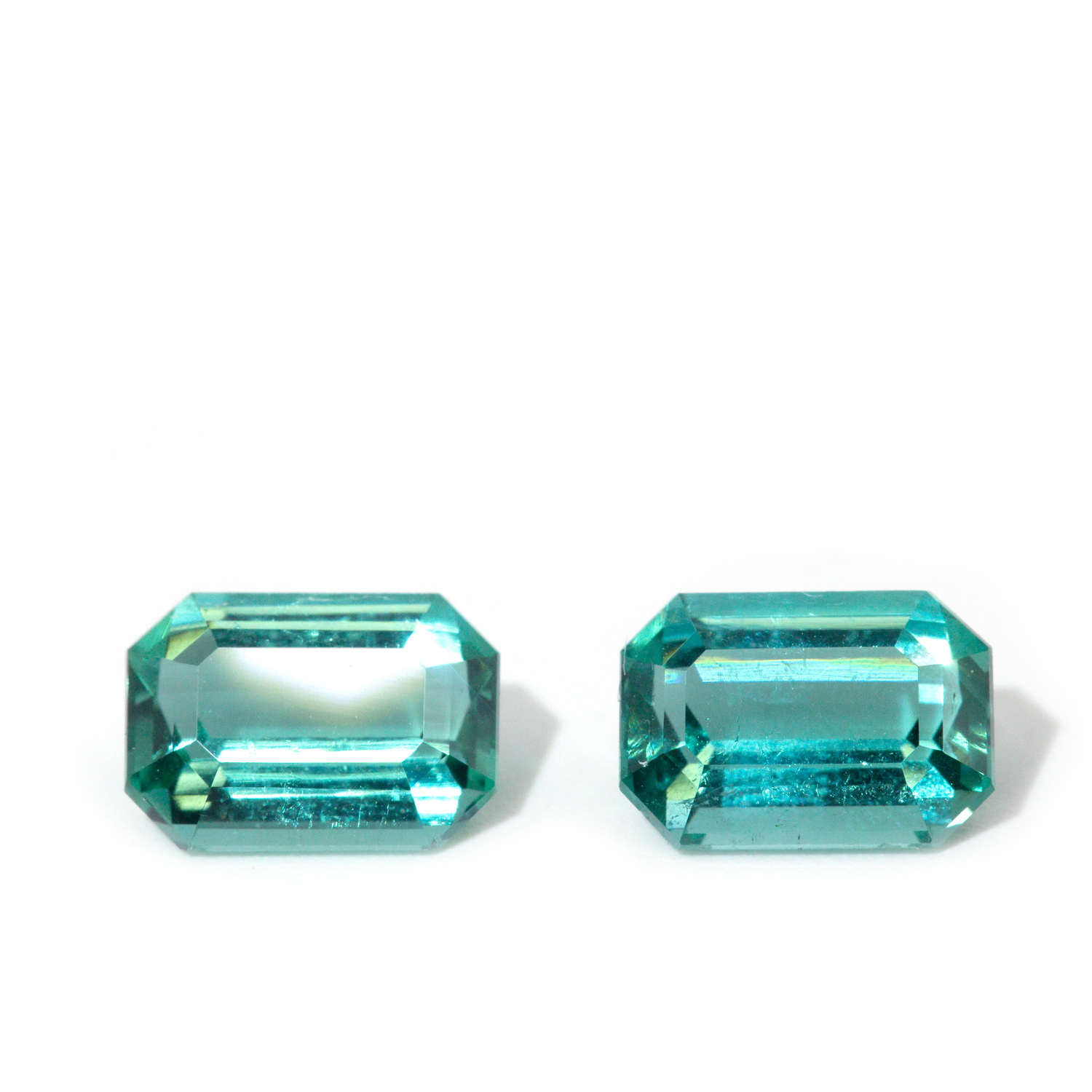3.60 Carat Teal Colour Tourmaline Pair