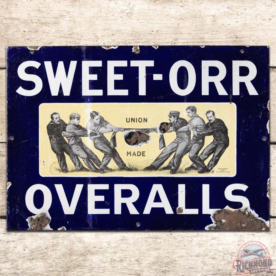 Sweet Orr Union Made Overalls SS Porcelain Sign