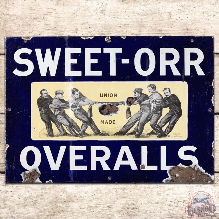 Sweet Orr Union Made Overalls SS Porcelain Sign