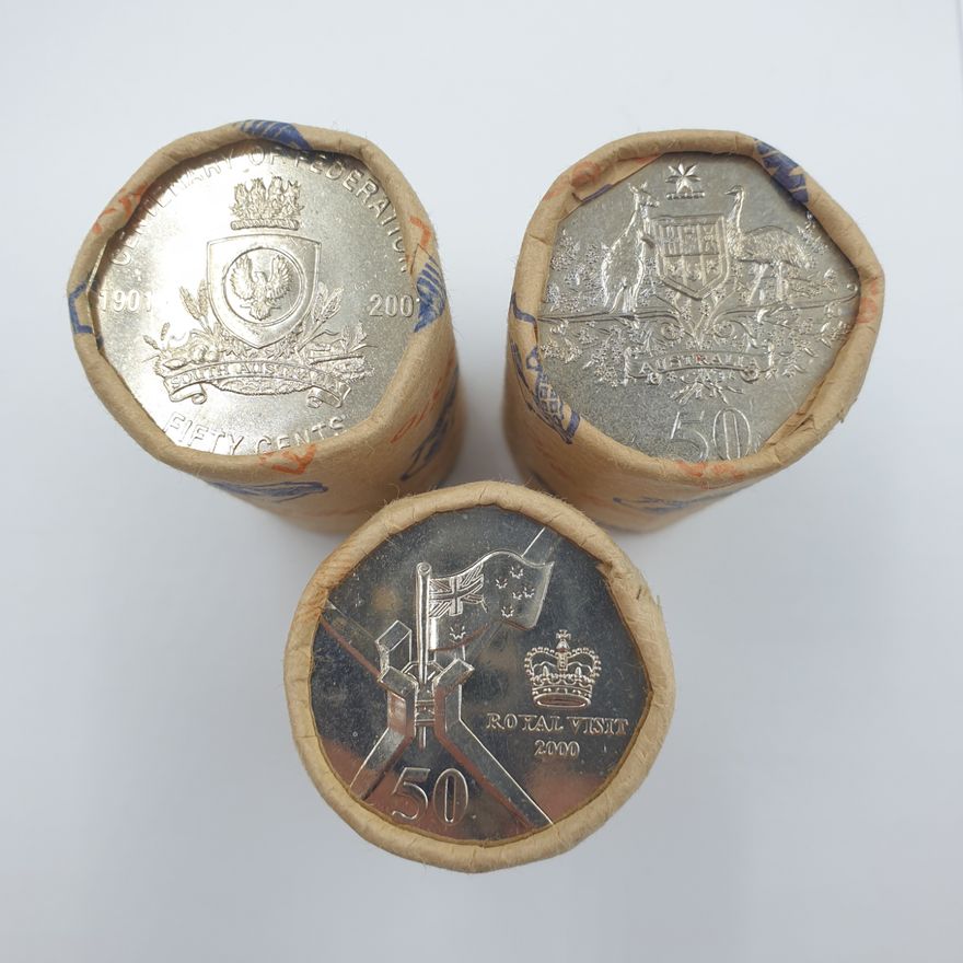 Comm. 50c Coin Rolls (x3)