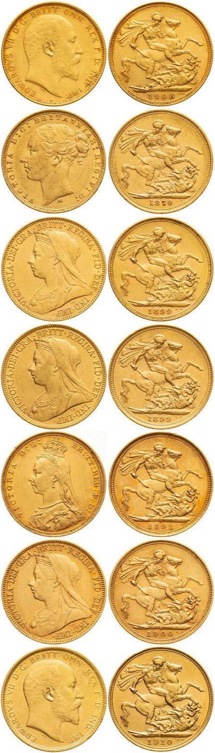 Victoria - Edward VII, St George Reverse, Sovereign, VG - EF
