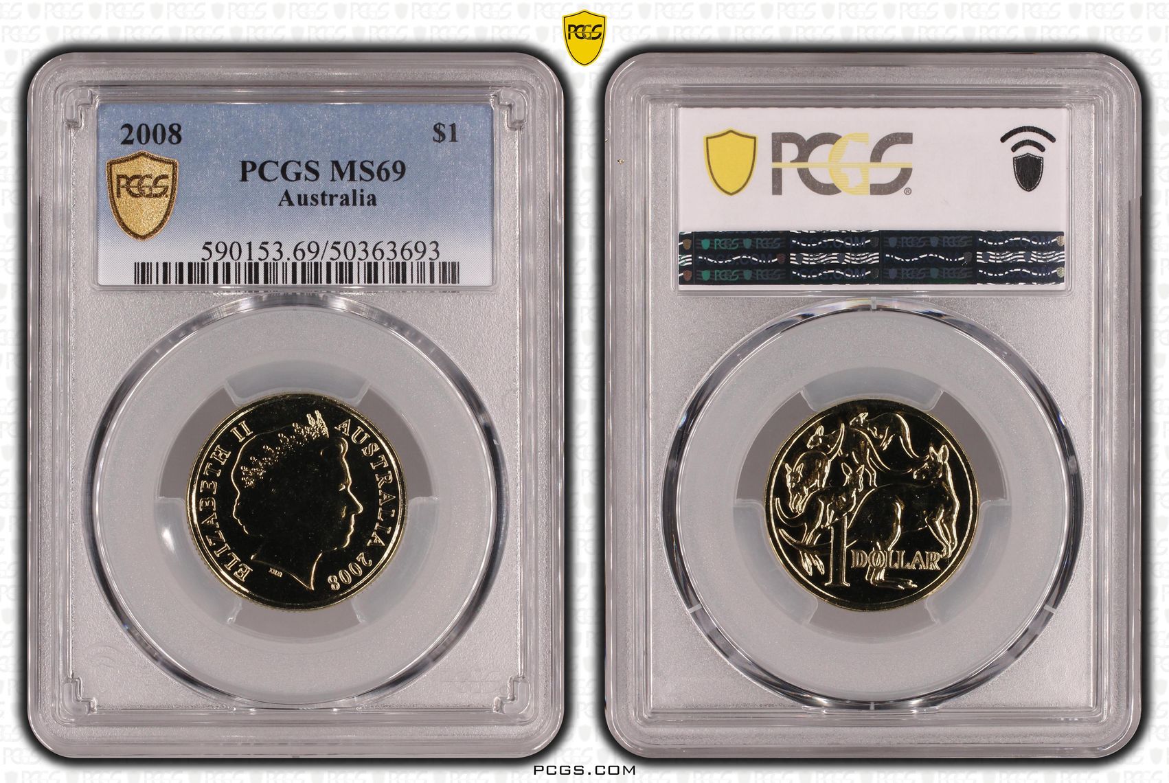One Dollar, 2008, PCGS MS69