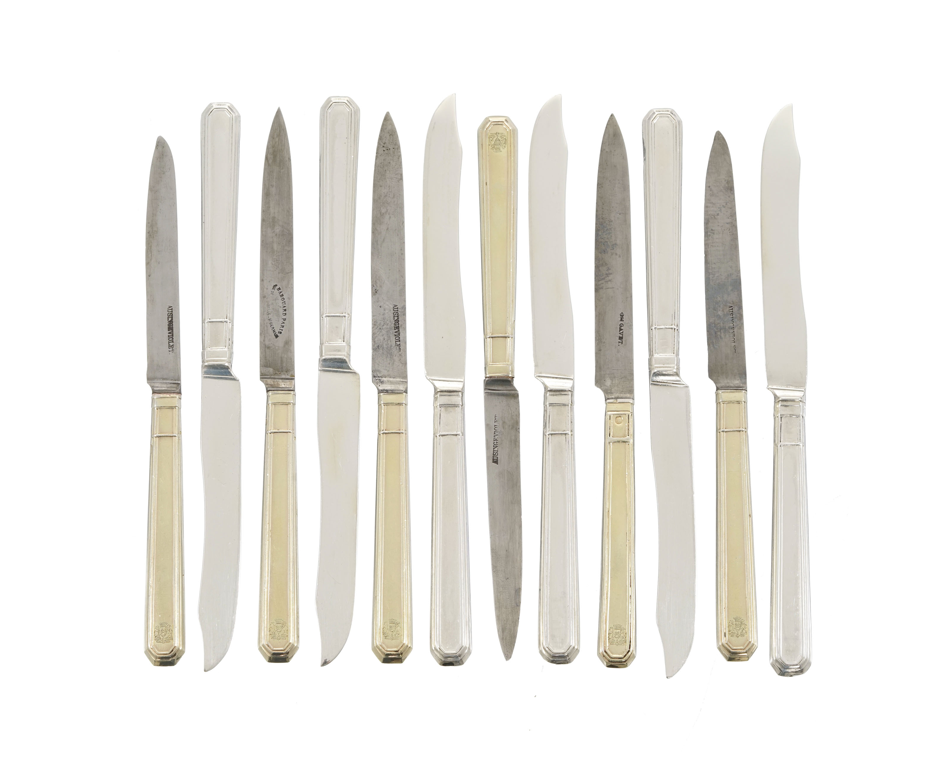 COUZON - Couteau steak - Lot de 6 - Riviera - Lame acier Inox 420j2 et manche acrylique - Noir