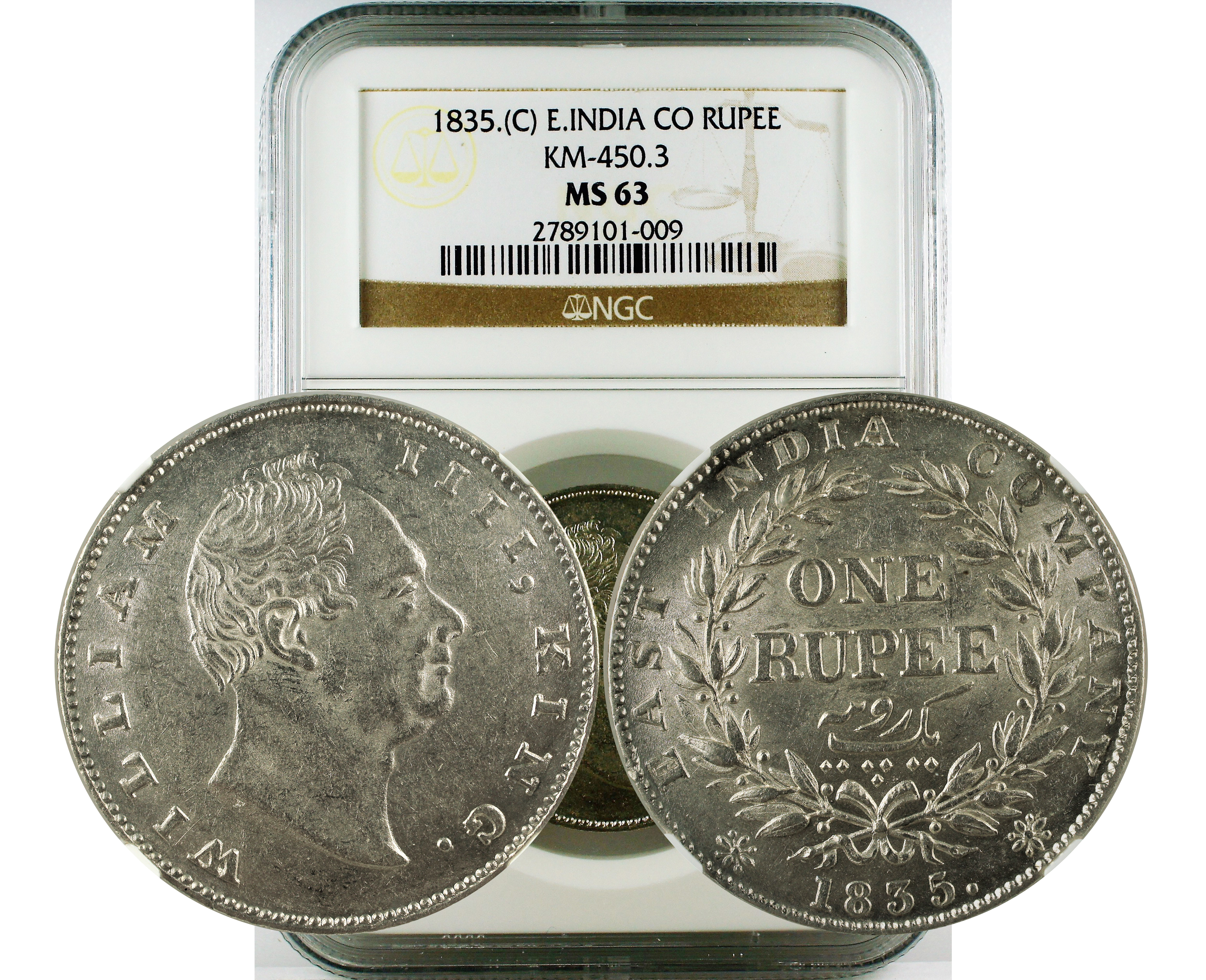 1835.(C) INDIA S&W-1.39 TYPE C/2 INCUSE 