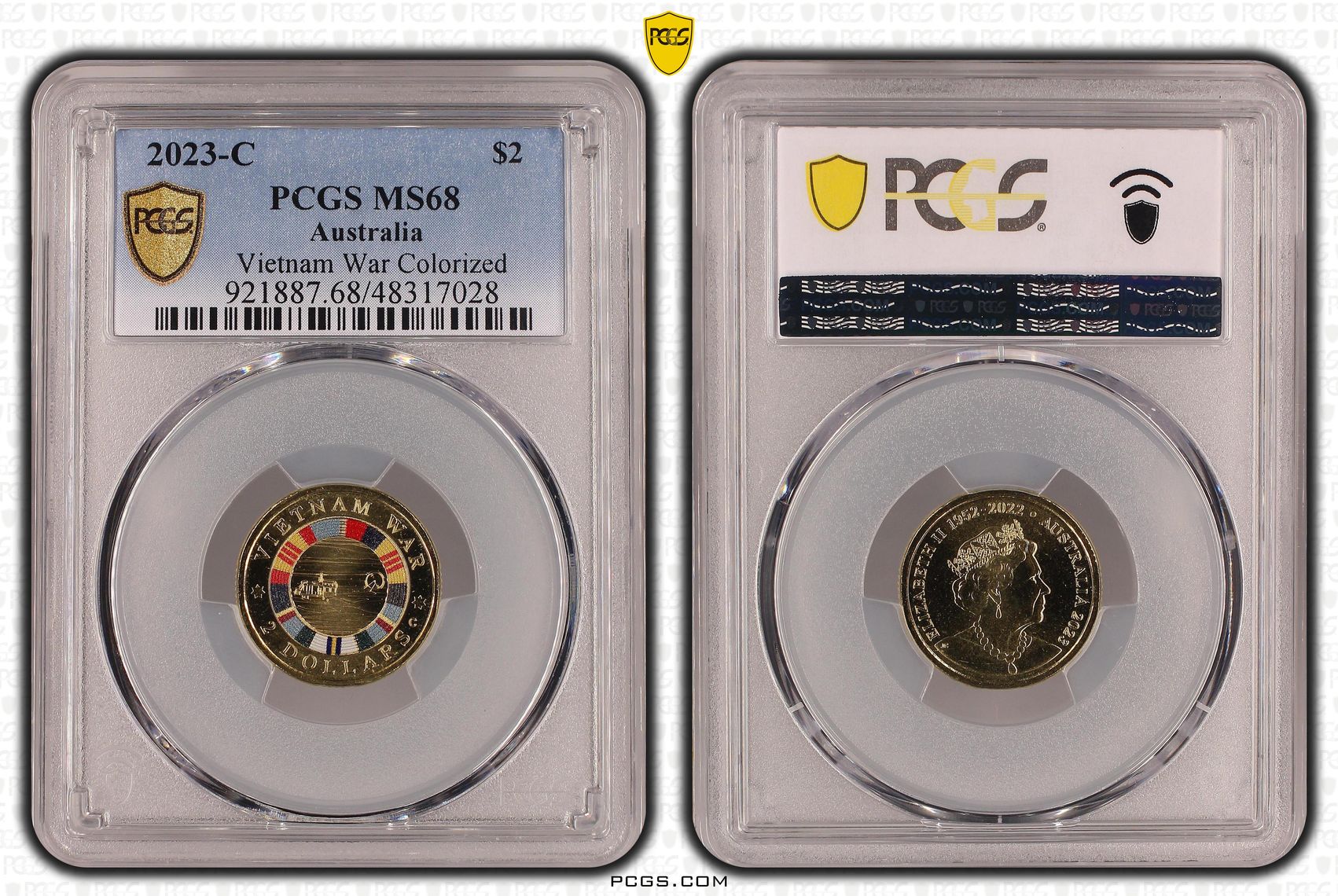 Vietnam War Colourised, Two Dollar, 2023-C, PCGS MS68