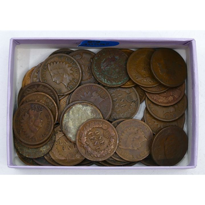 Box 53pc US Indian Head Pennies