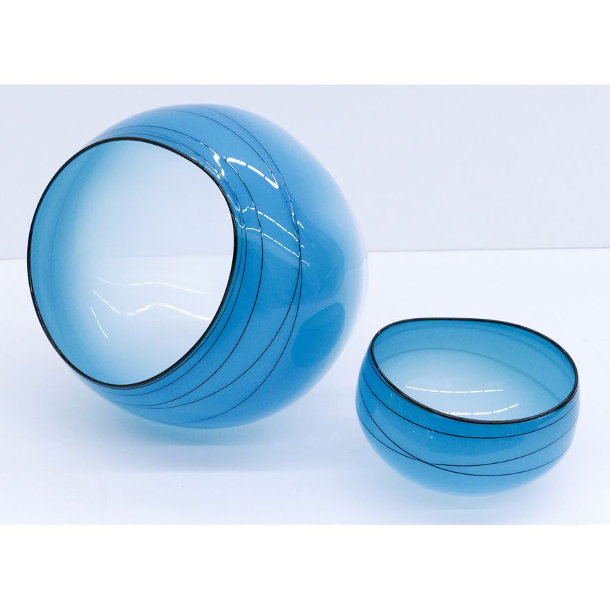 Dale Chihuly ''Sky Blue Basket Set'' 2004 Blown Glass