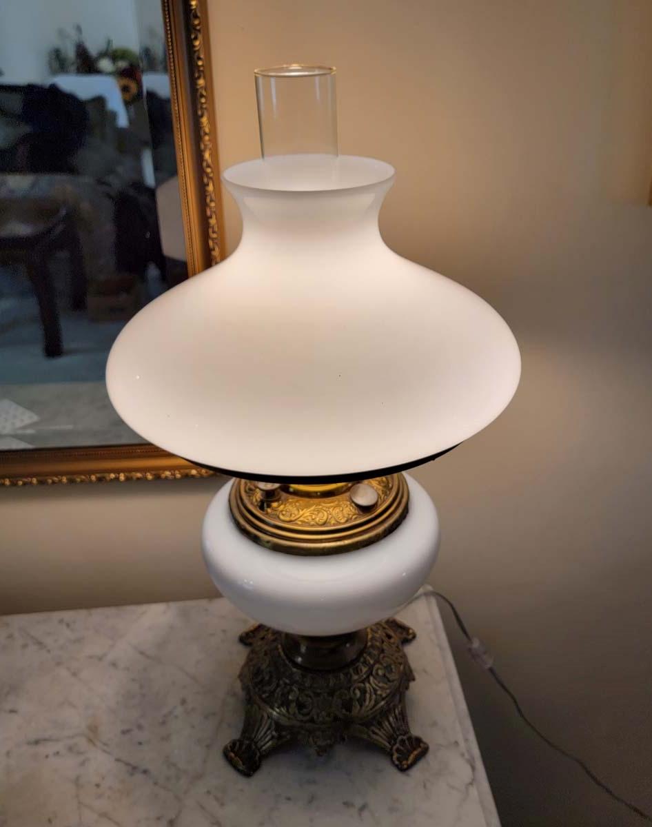 Auction Ohio  Antique Hurricane lamps