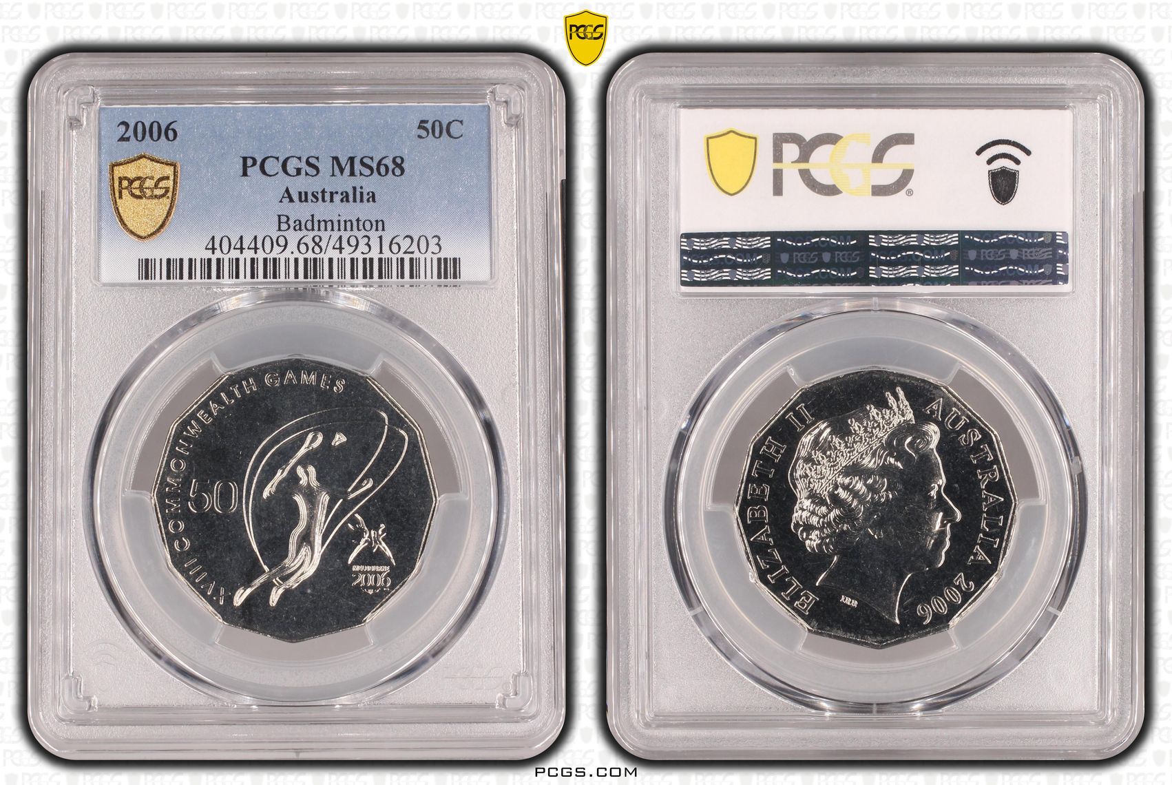 Elizabeth II, Badminton , Fifty Cent, 2006, PCGS MS68