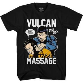 S STAR TREK VULCAN MASSAGE GIFT FOR WOMEN ADULT GRAPHIC TSHIRT T-SHIRT FOR MEN APPAREL MERCHANDISE MEN'S WOMEN'S SHORT SLEEVE SPOC