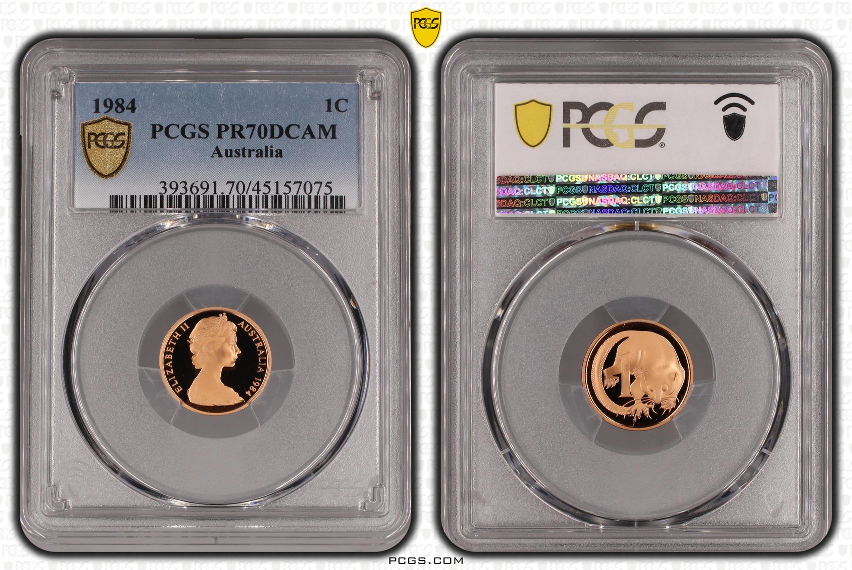 Elizabeth II, One Cent, 1984, PCGS PR70DCAM