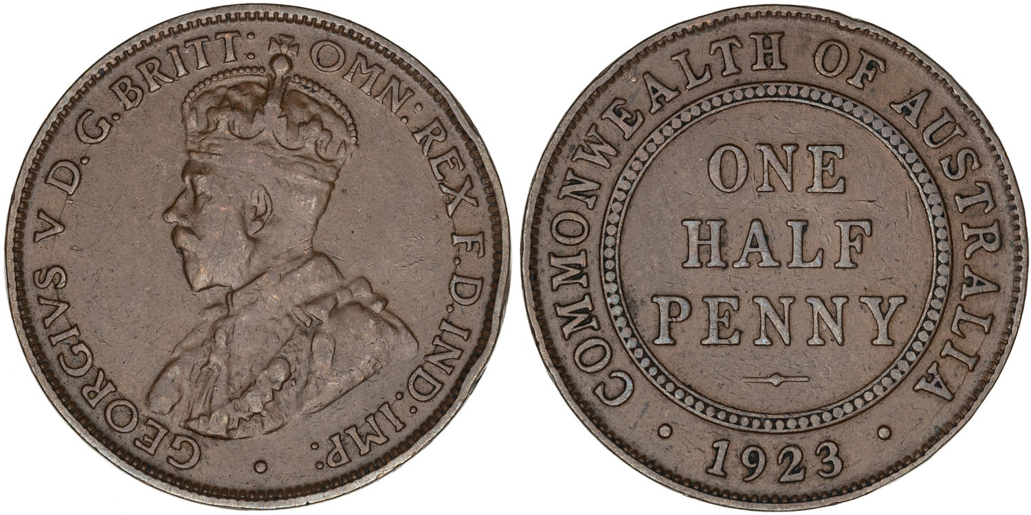 George V, Halfpenny, 1923, Fine