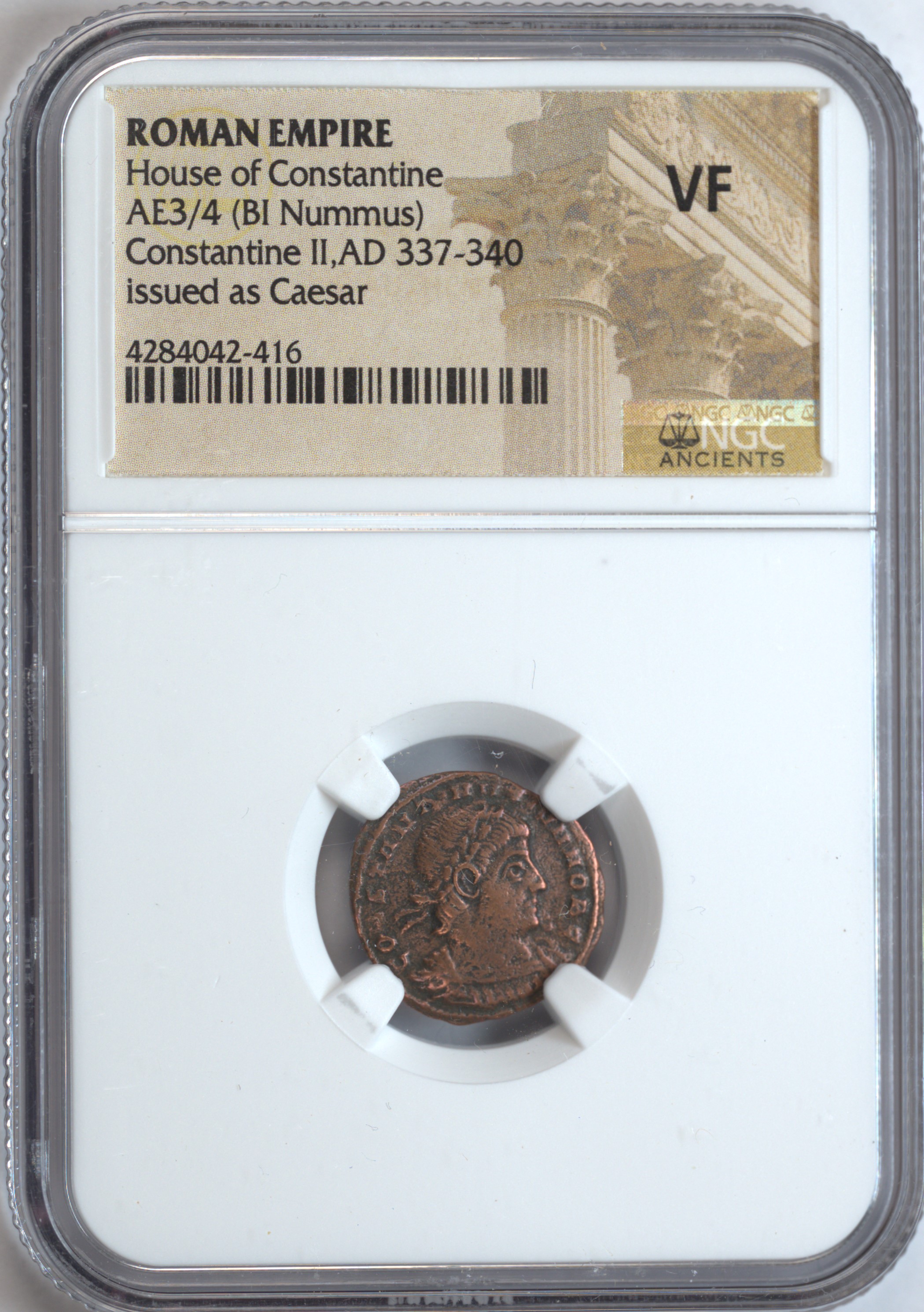 Roman AE of Constantine II (AD 337-340) NGC (VF) | Bullion Shark