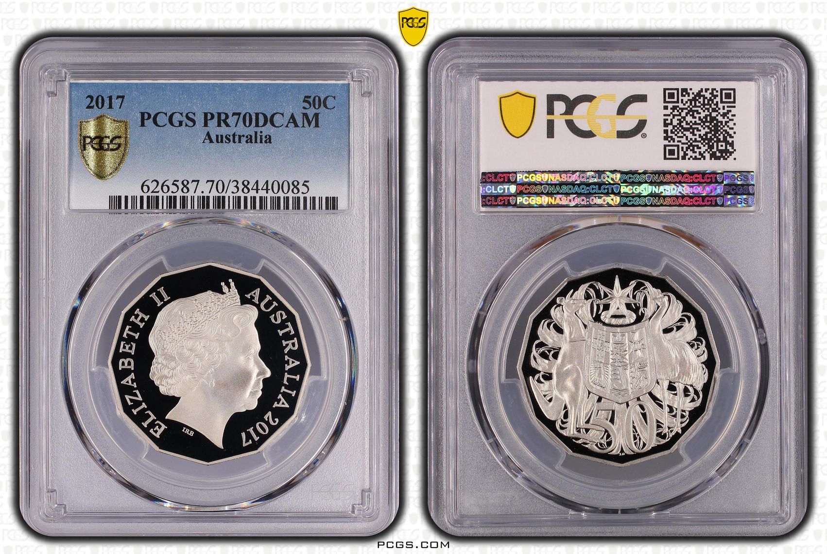 Fifty Cent, 2017, PCGS PR70DCAM