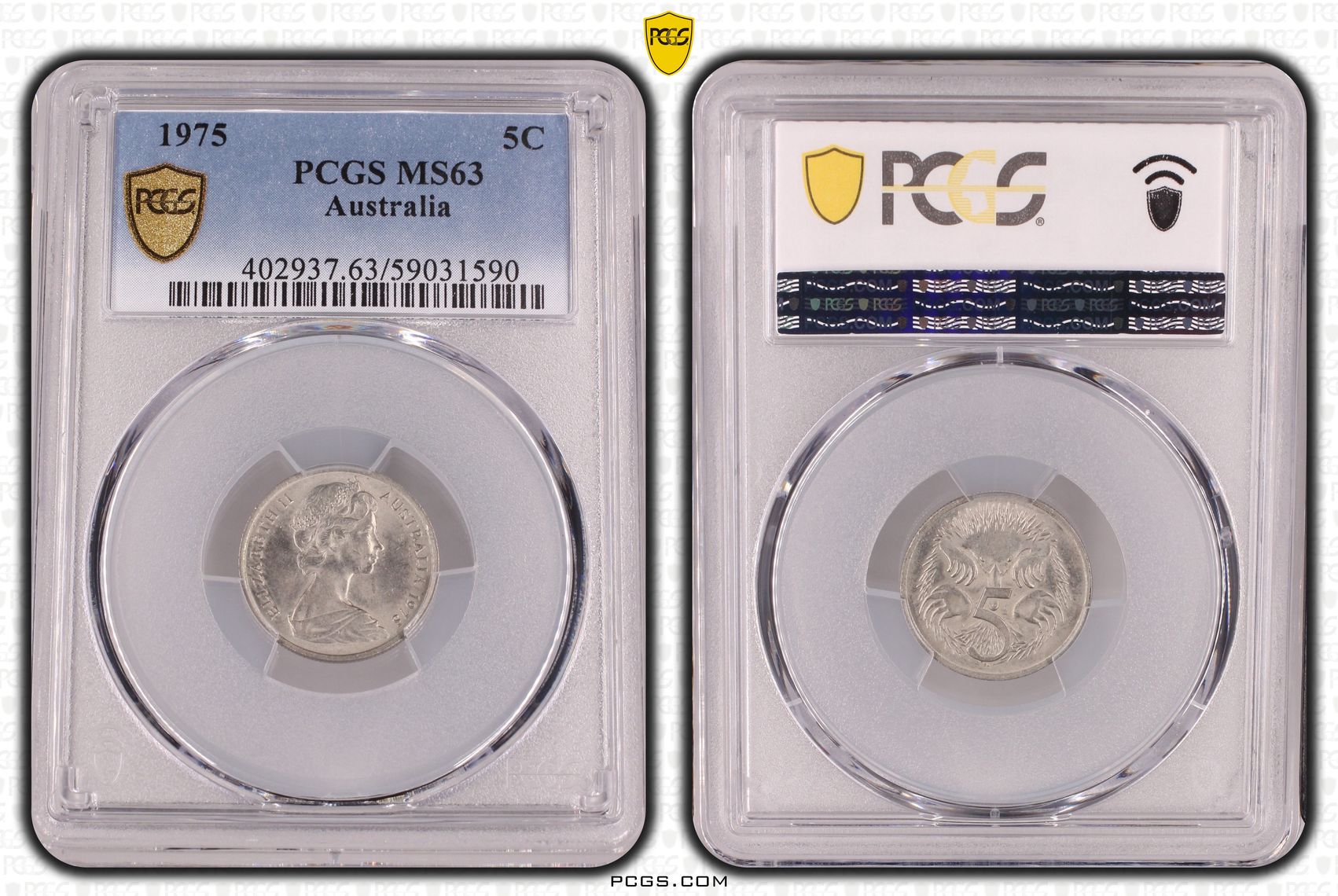 Five Cent, 1975, PCGS MS63