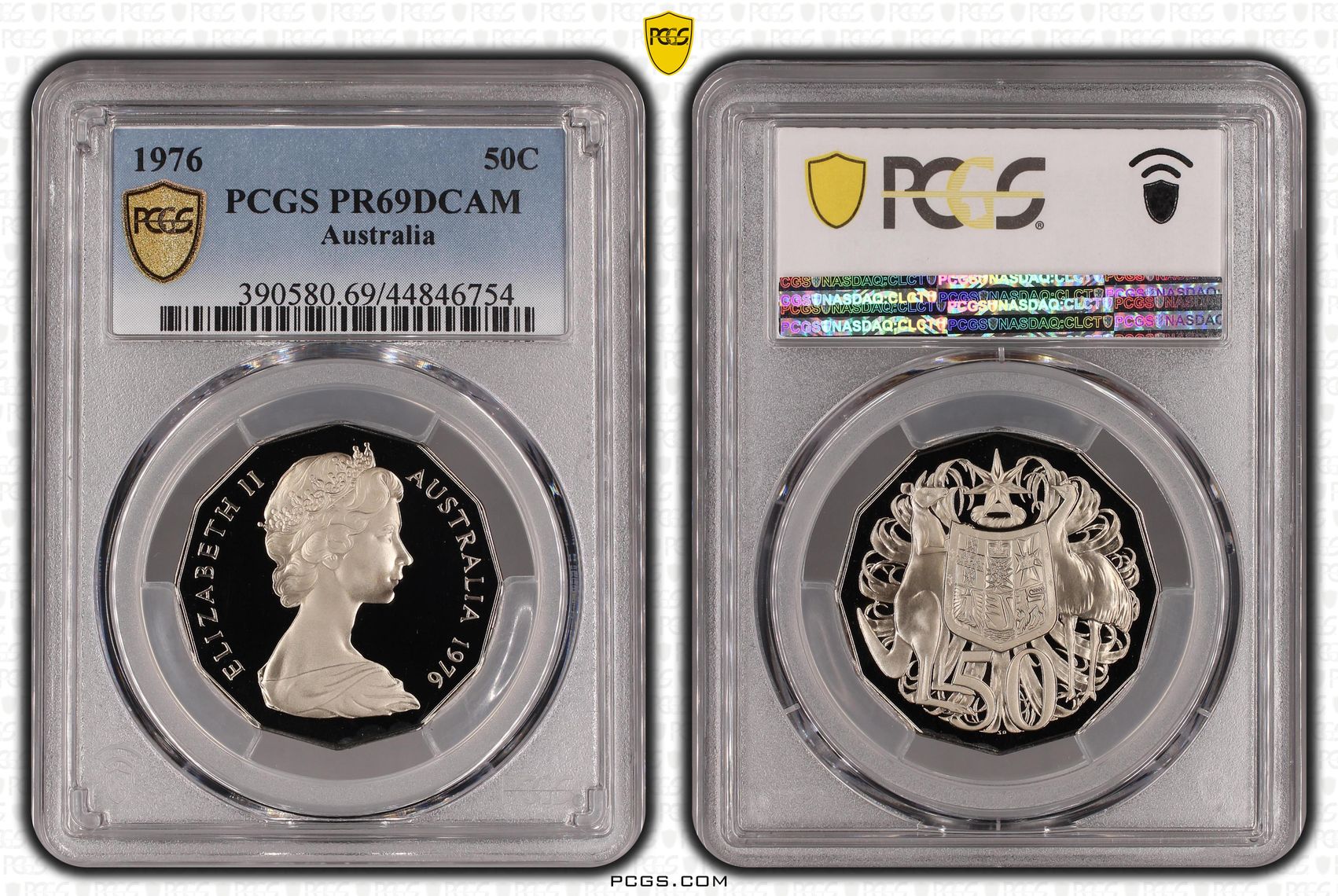 Elizabeth II, Fifty Cent, 1976, PCGS PR 69DCAM
