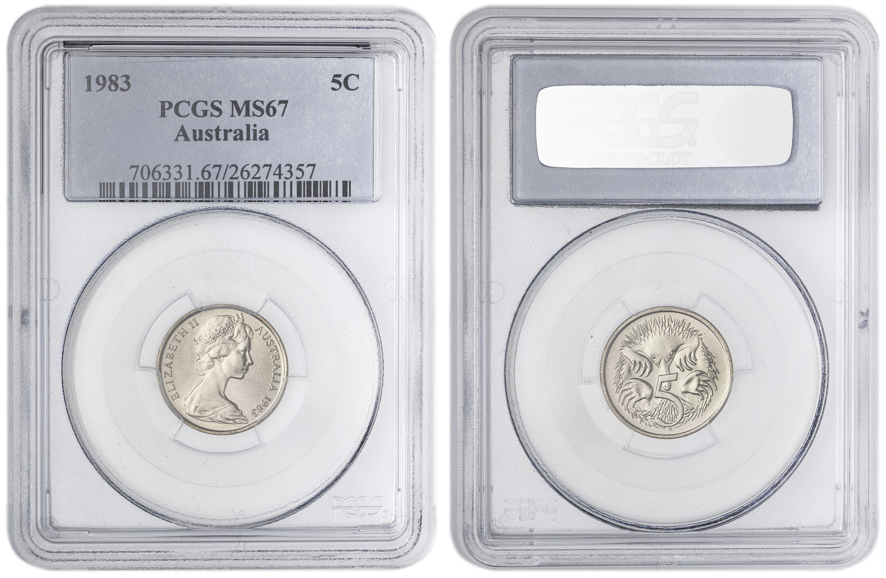 Five Cent, 1983, PCGS MS67