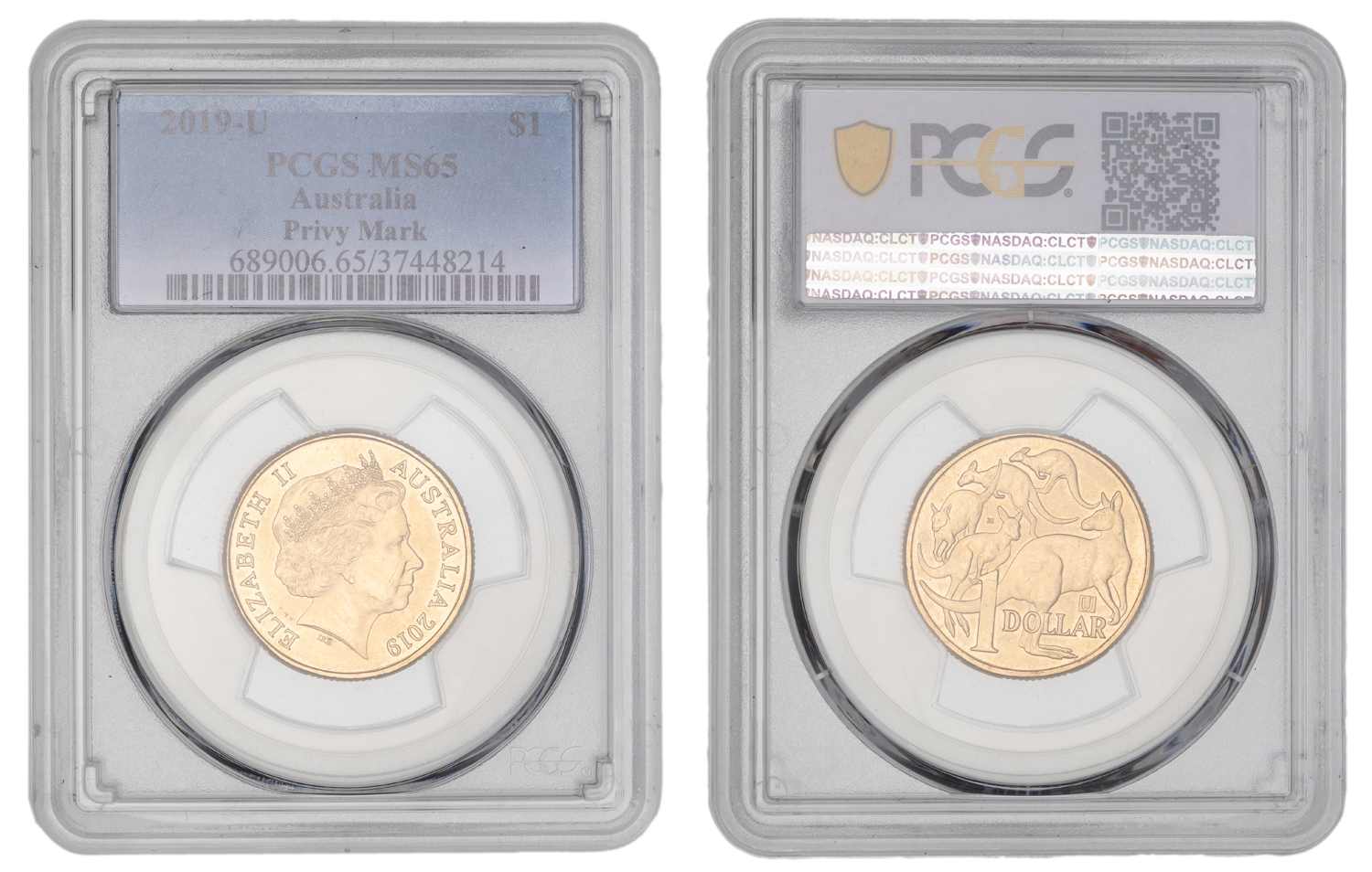 Elizabeth II, Privy Mark, One Dollar, 2019-U, PCGS MS65