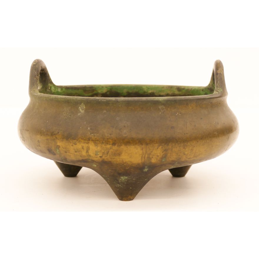 Chinese Qing Bronze Ding Censer