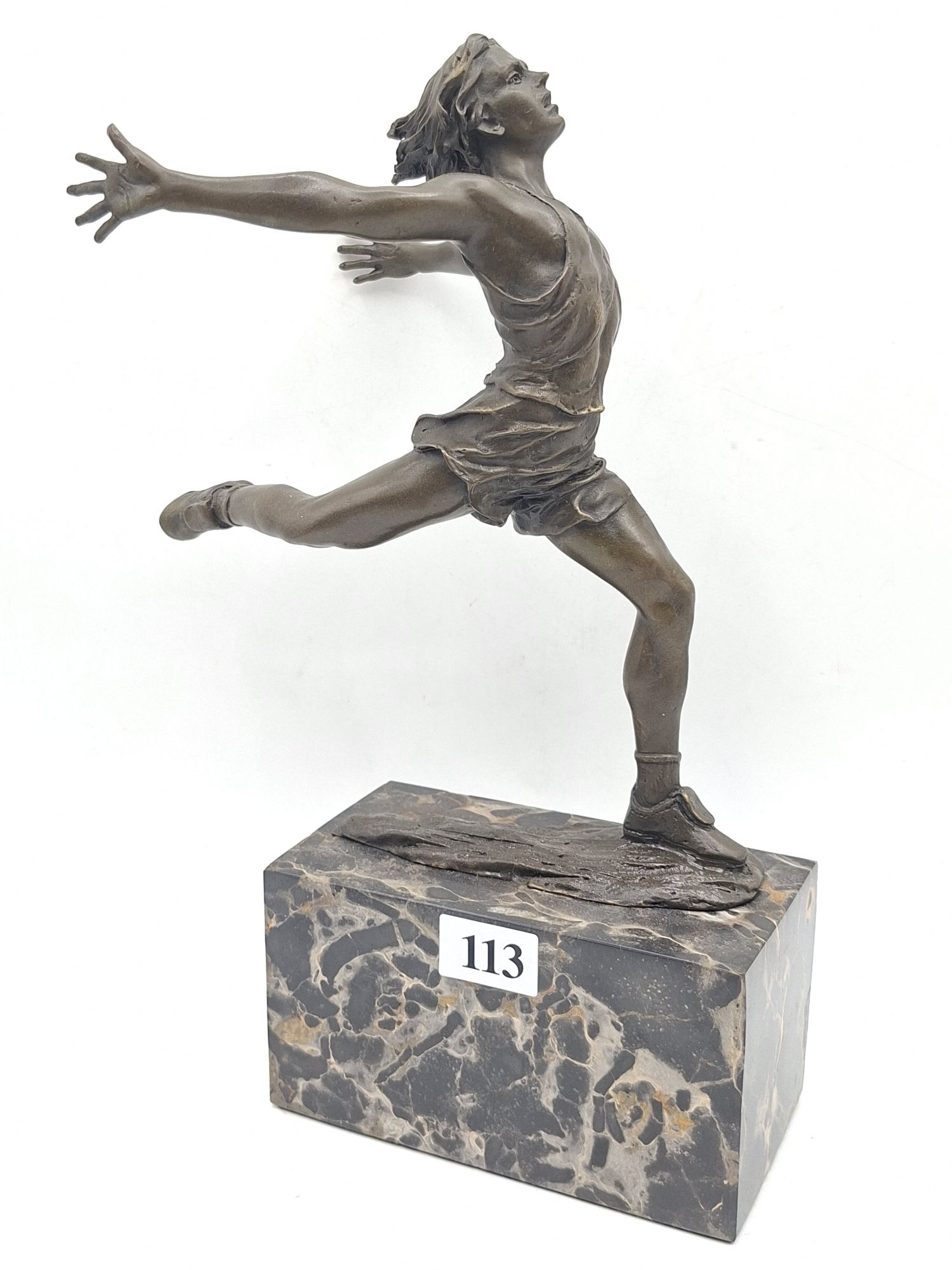 Bronze Running Male Statue