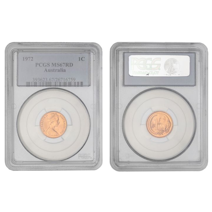 Elizabeth II, One Cent, 1972, PCGS MS67RD