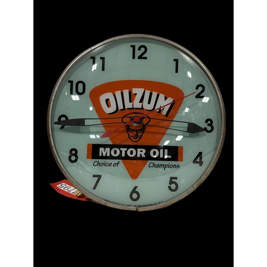 Reproduction Oilzum Motor Oil 15" Pam Clock
