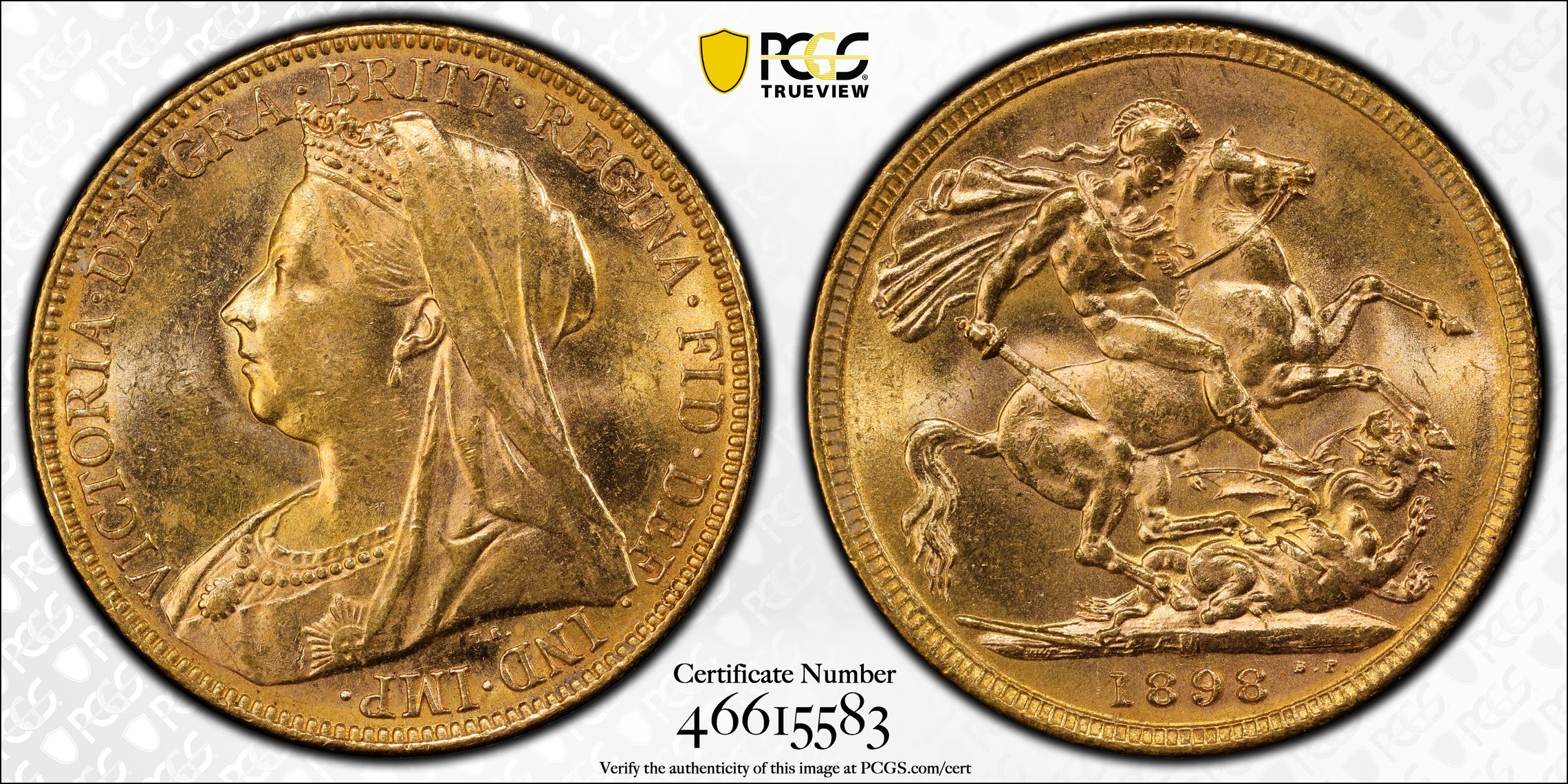 Victoria, Sovereign, 1898-M, PCGS MS62