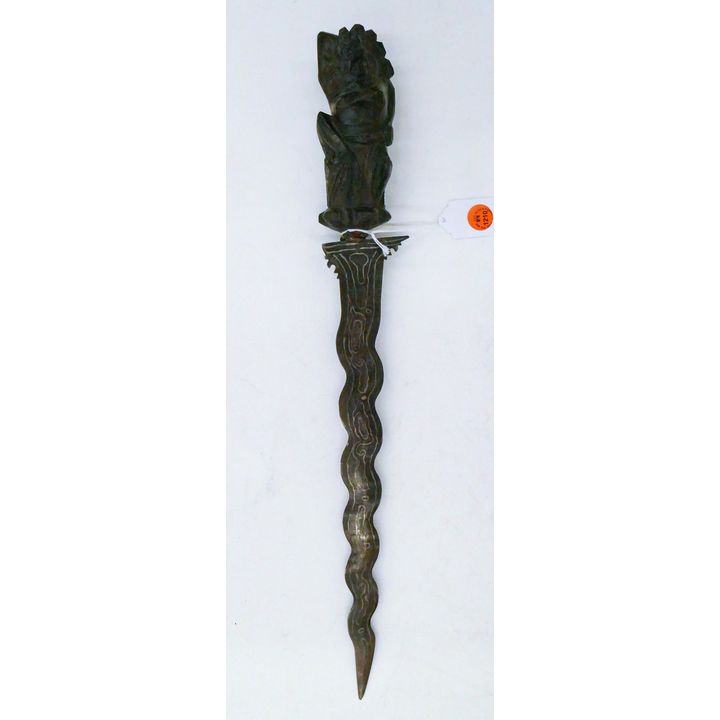 Indonesian Ornate Hardwood Kris Sword 24.5''