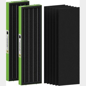 FMDZFL FLT4825 HEPA FILTER B REPLACEMENT COMPATIBLE WITH AC4825 AC4300 AC4800 AC4900 AC4850, 2 TRUE HEPA FILTERS & 6 ACTIVATED CAR