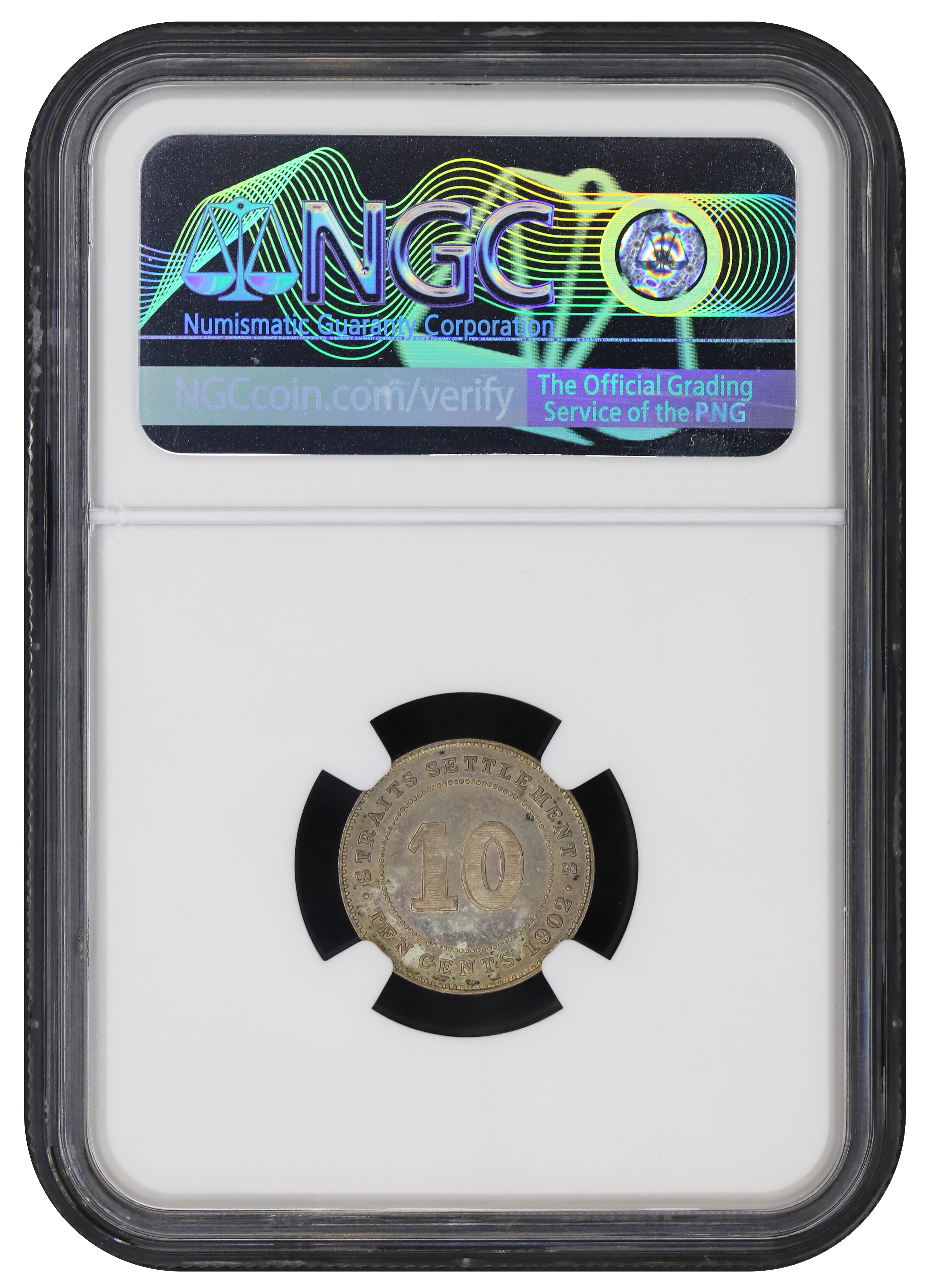 海峡植民地 1886年 50C NGC XF - 旧貨幣