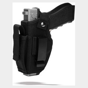 UNIVERVAL NYLON HOLSTER WITH MAG POUCH LEFT OR RIGHT HANDED - 50660/652