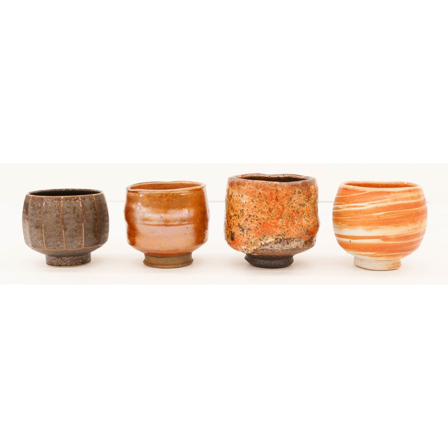 4pc David Shaner and Tom Coleman Chawan Tea Bowls