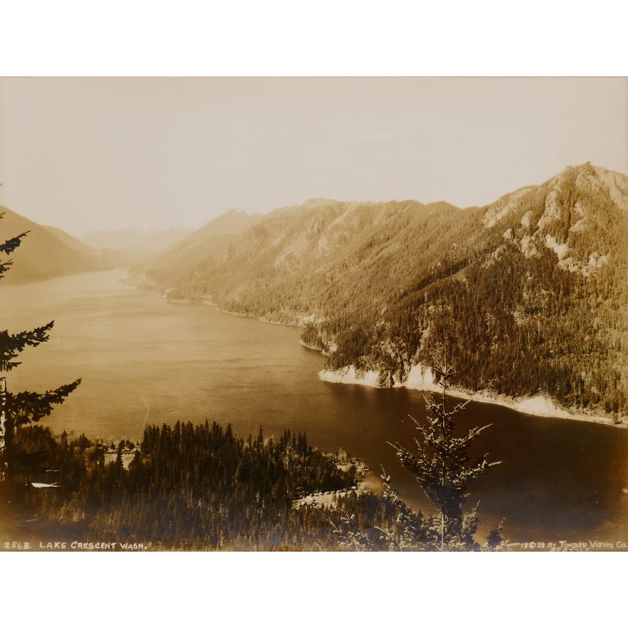 Darius Kinsey Timber Views Co (Seattle) 'Lake Crescent, Washington) Glossy Photograph, 1929.