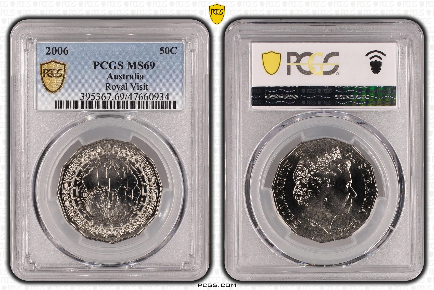 Elizabeth II, Royal Visit, Fifty Cent, 2006, PCGS MS69