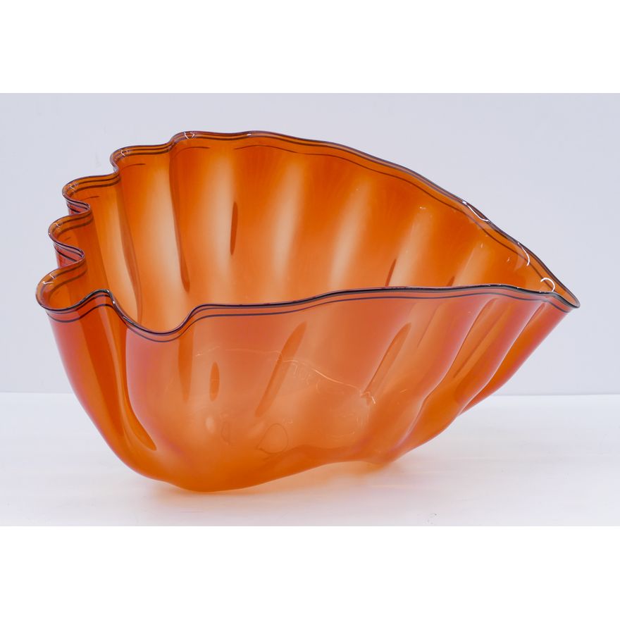 Dale Chihuly ''Fire Orange Seaform Basket'' 1986