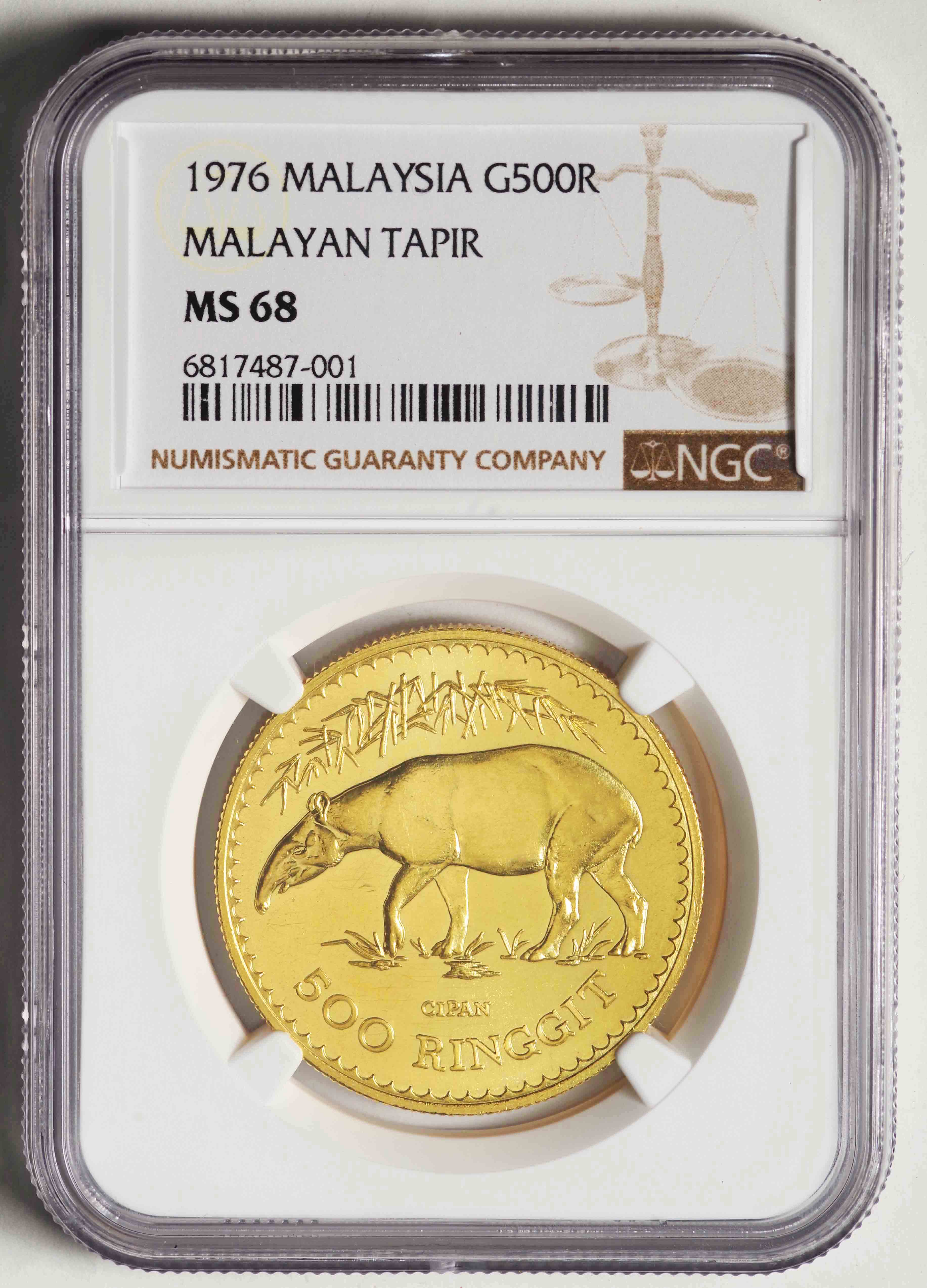 マレーシア-Malaysia. NGC MS68. 完全未使用. FDC. 世界野生生物保護 