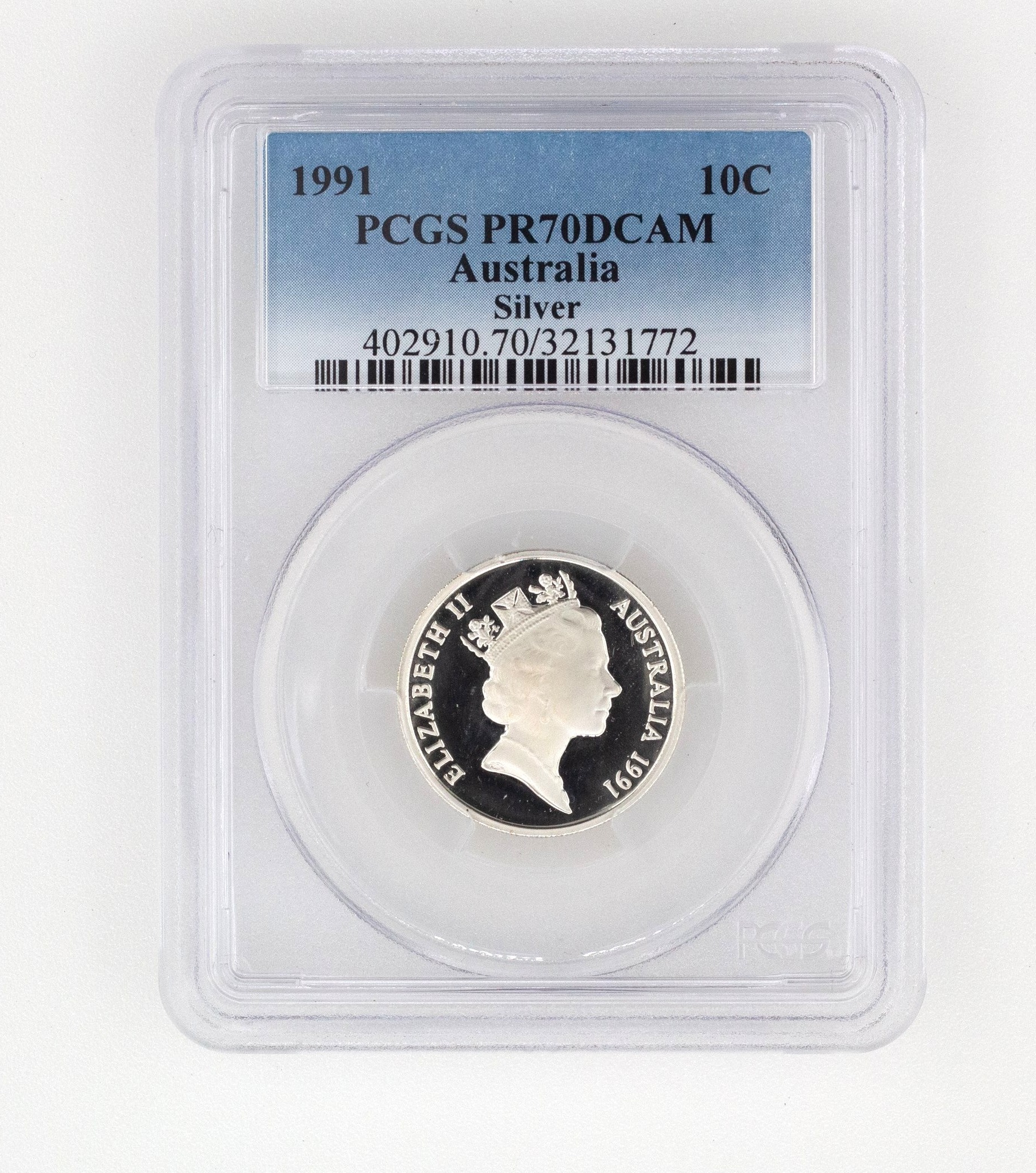 Elizabeth II, Silver, Ten Cent, PR70DCAM , 1991 PCGS POP - 53/0