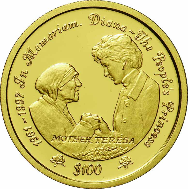 シエラレオネ-Sierra Leone. 1997. Gold. 100ドル(Dollar). プルーフ