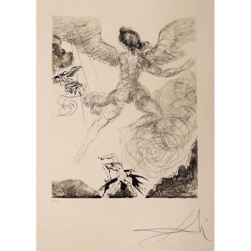 Salvador Dali ''Icarus'' 1963 Etching