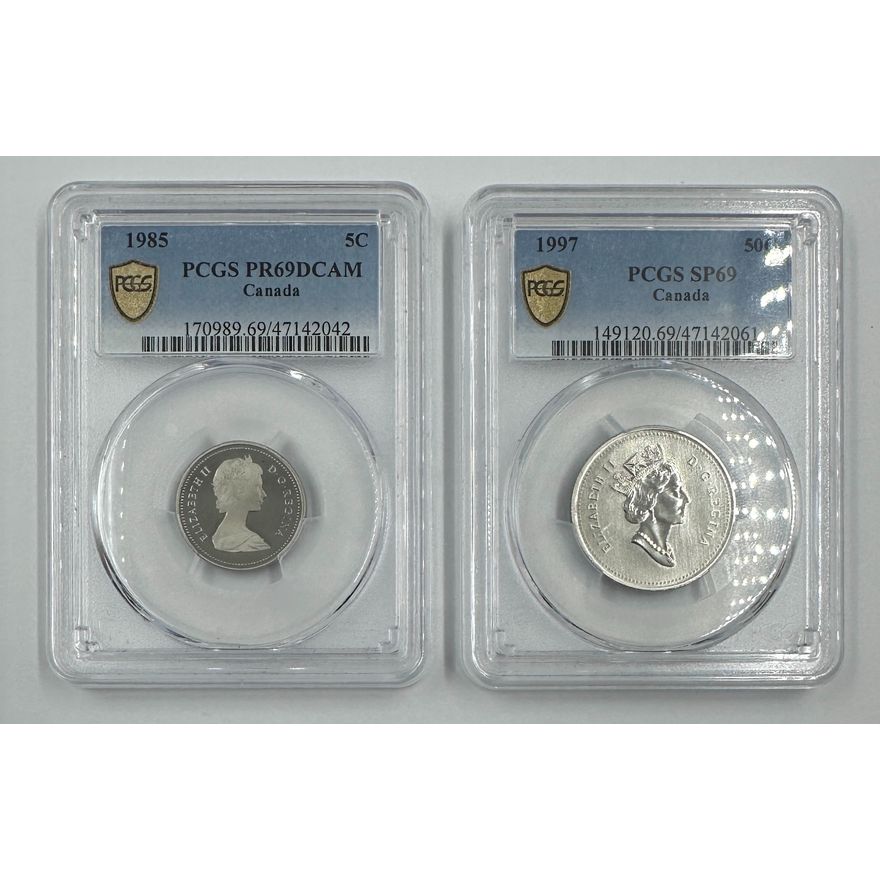 PCGS Graded Canadian Coins (x2)