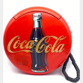 RARE COLLECTABLE COCA COLA DISC TELEPHONE IN WORKING CONDITION - 50692/330