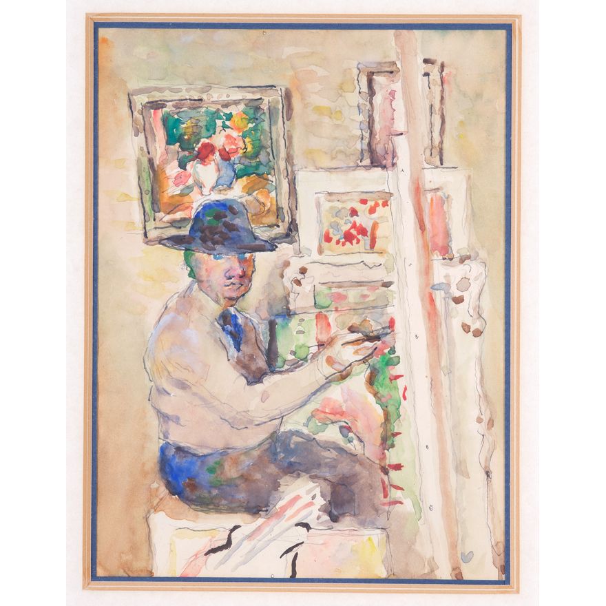 Francis McCracken 'The artist at the easel'