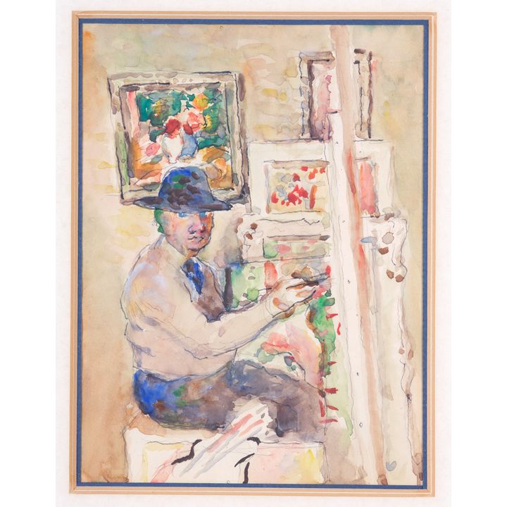 Francis McCracken 'The artist at the easel'