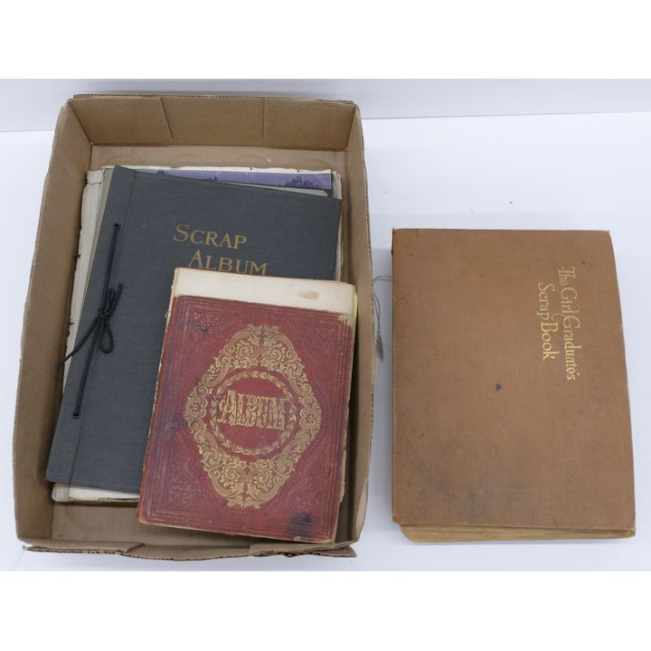Box Antique Scrapbooks & Autograph Albums