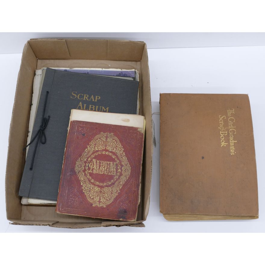 Box Antique Scrapbooks & Autograph Albums